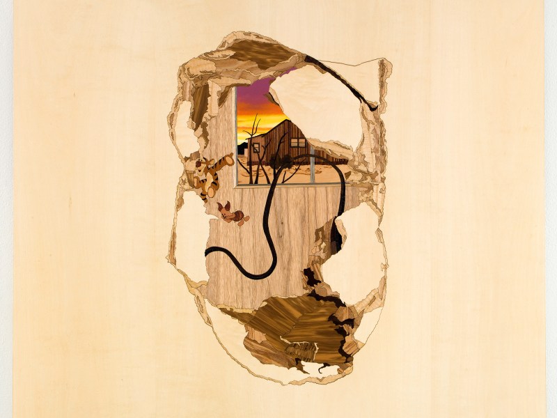 Nursery, 2010, marquetry hybrid, 30 x 30 inches