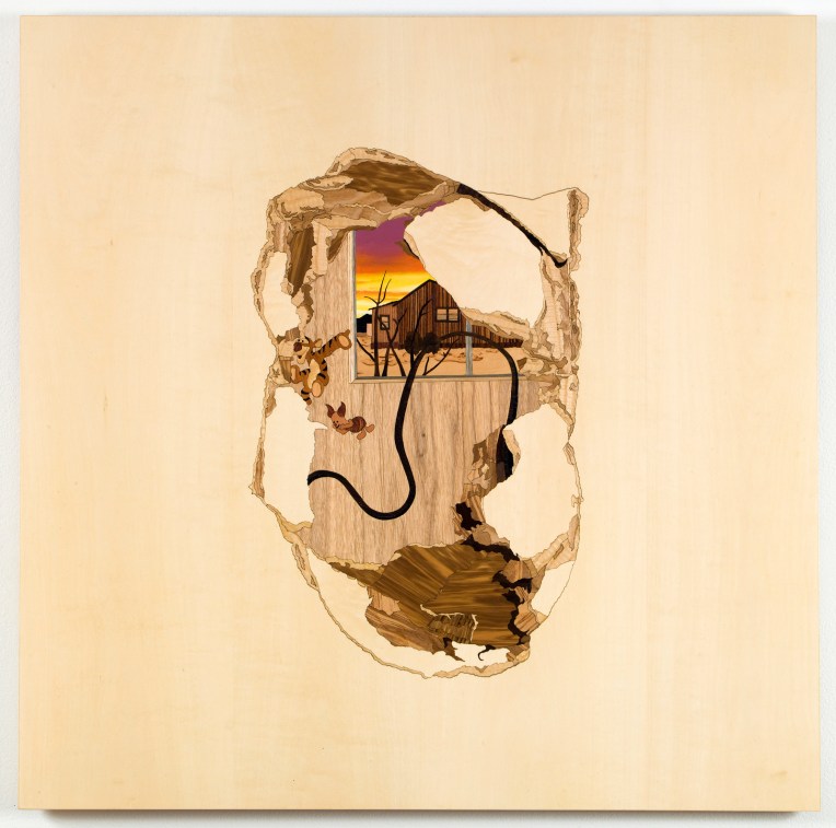 Nursery, 2010, marquetry hybrid, 30 x 30 inches