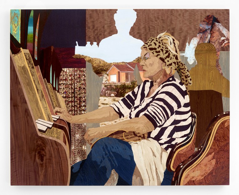 Sam’s Town, 2015, marquetry hybrid on panel, 47 x 59 inches