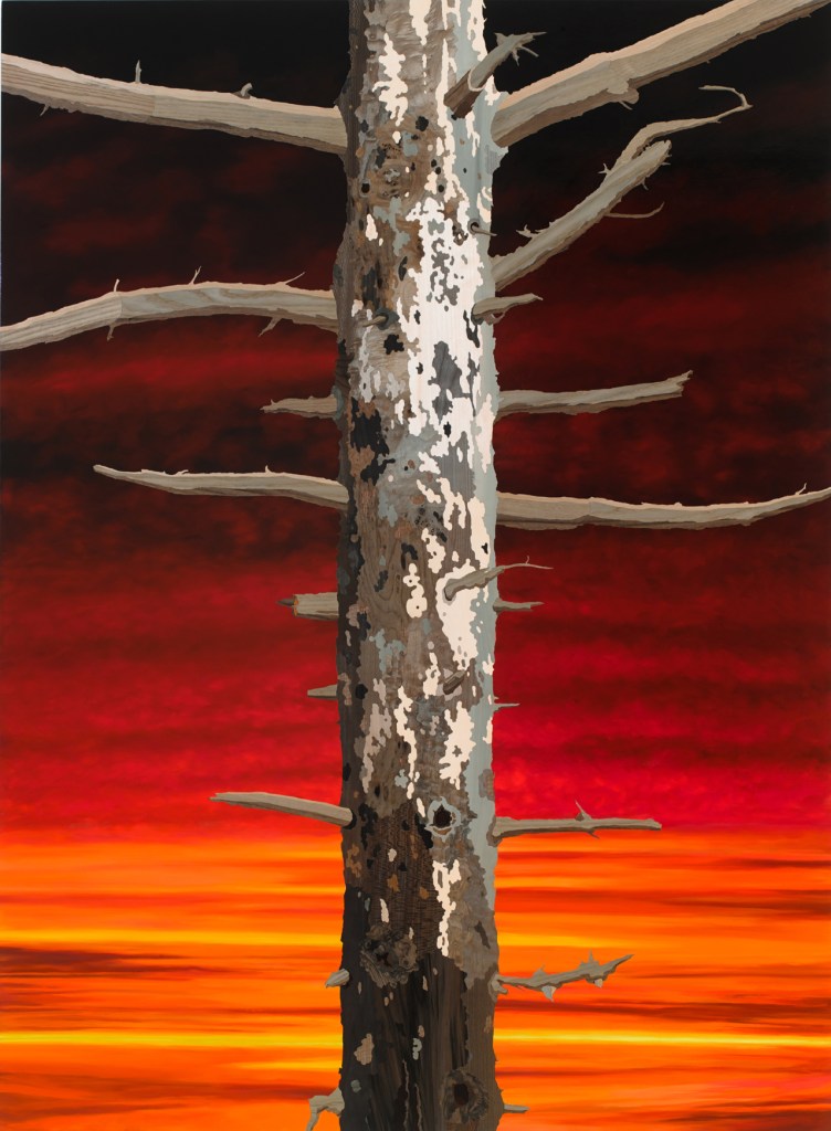 Sebastian II, 2013, marquetry hybrid, 72 x 53 inches