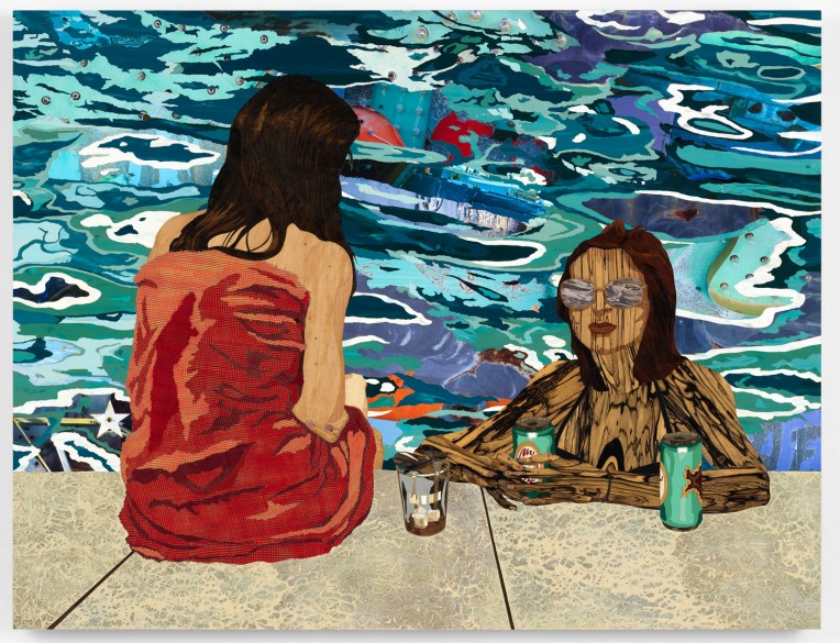 What’s In It For the Snake? 2019, marquetry hybrid, 46 x 59 inches